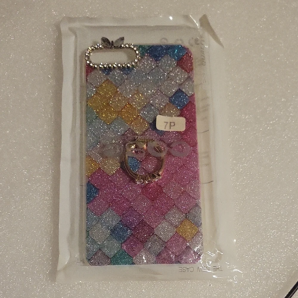 CASE Mobile Case Accessories Colorful Glitter Phone Case with Ring Holder